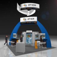 3Tier Trade Show Booth Design by Footprint Exhibits in Seattle, WA