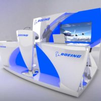 Boeing Trade Show Booth Design by Footprint Exhibits in Seattle, WA