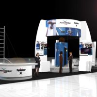 Power Climber Trade Show Booth Design by Footprint Exhibits in Seattle, WA