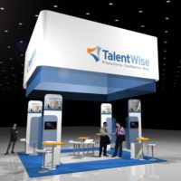 TalentWise Trade Show Booth Design by Footprint Exhibits in Seattle, WA